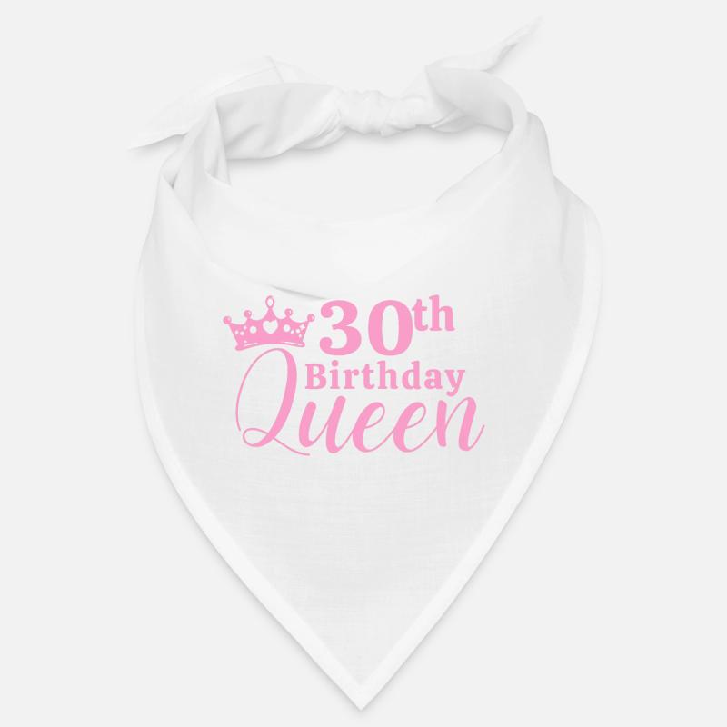 30th birthday - Bandana - white