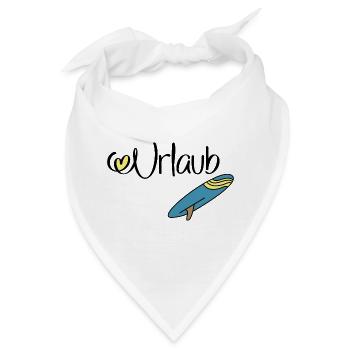 Urlaub mit Surfbrett - Bandana - Weiß - Vorne