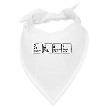 Genius Periodensystem Element - Bandana - Weiß - Vorne