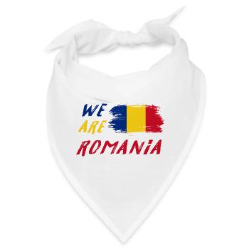 Wir sind Rumänien - Bandana - Weiß - Vorne