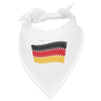 Deutschlandflagge / Bundesflagge (Skizze) - Bandana - Weiß - Vorne