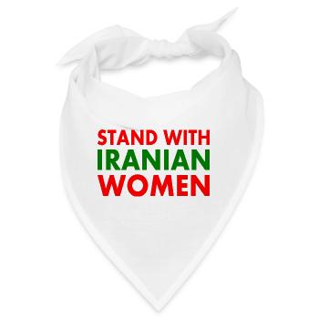Stand with iranian women - Bandana - Weiß - Vorne