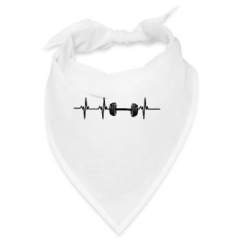 Bodybuilding Herzschlag - Bandana - Weiß - Vorne