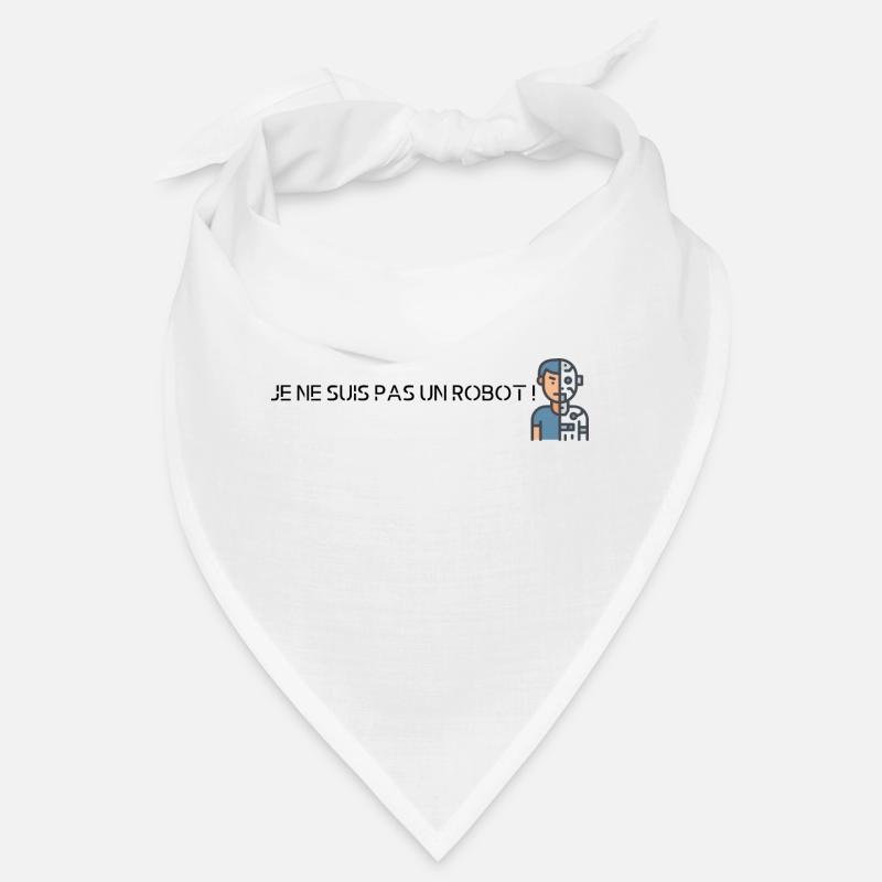 je ne suis pas un robot - Bandana - blanc