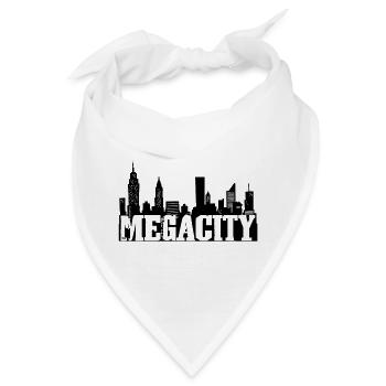 Schwarze Riesenstadt - Bandana - Weiß - Vorne