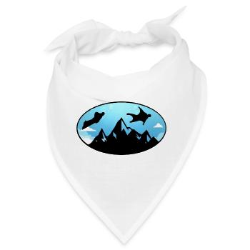 Wingsuit fliegen Base Jumping Fallschirmspringen Wingsuiting - Bandana - Weiß - Vorne