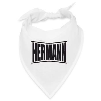 Name T-Shirt Hermann T-Shirt Geschenkidee - Bandana - Weiß - Vorne