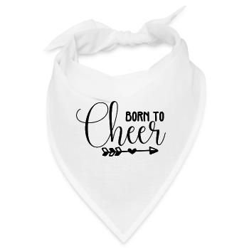 Born to cheer - Bandana - Weiß - Vorne