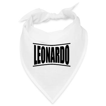 t-shirt name Leonardo t-shirt geschenkidee - Bandana - Weiß - Vorne