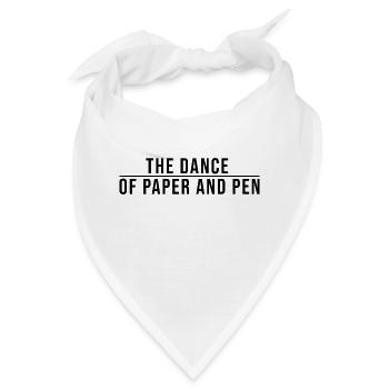 Dance of Paper and Pen Shirt Geschenk Kalligrafen - Bandana - Weiß - Vorne