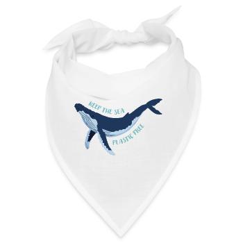 Meerestiere - Bandana - Weiß - Vorne