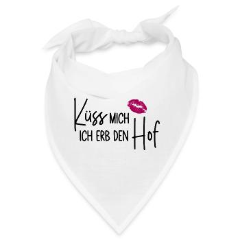 Küss mich Ich erb den Hof - Bandana - Weiß - Vorne