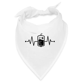 Geimpft Herzkurve - Puls Pro Impfung impfen Impfen - Bandana - Weiß - Vorne