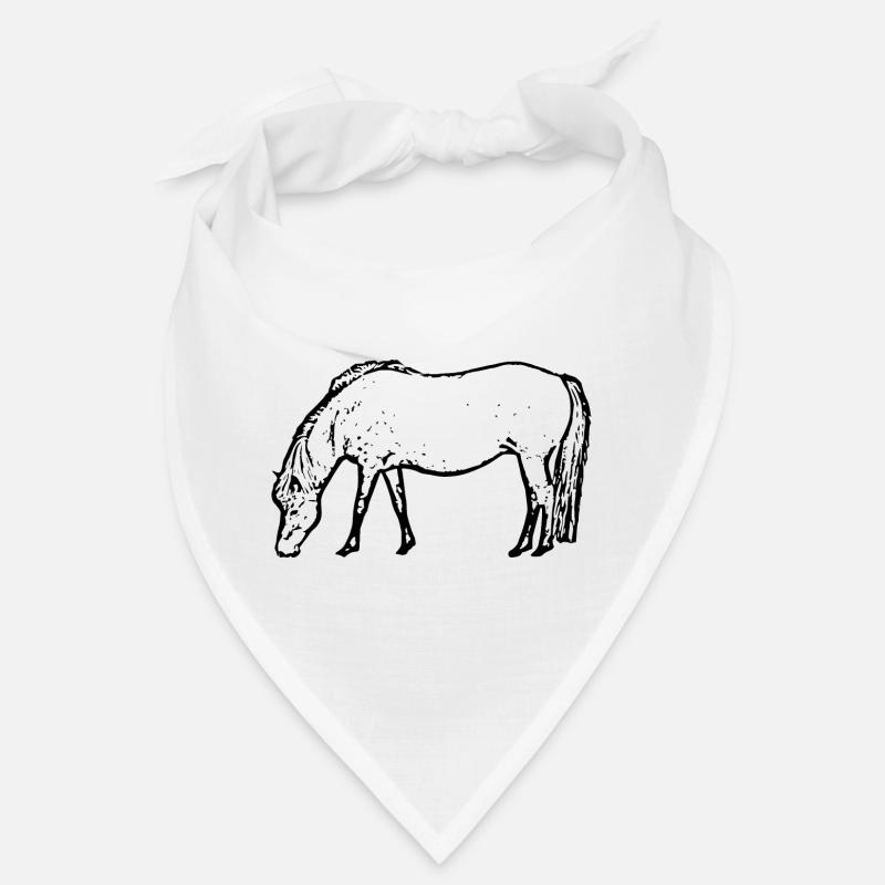 Pferd schwarz Bandana