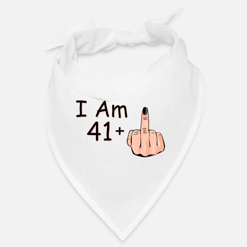 Ich bin 41 + 1 Mittelfinger Hemd Ich bin 41 plus, Bandana