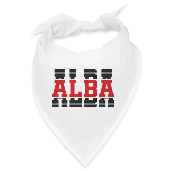 T-Shirt Alba T-Shirt Geschenkidee gestapelter Text - Bandana - Weiß - Vorne