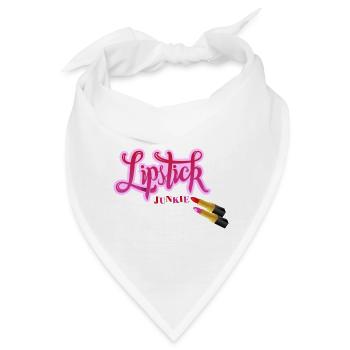 Lippenstift verliebt - Bandana - Weiß - Vorne