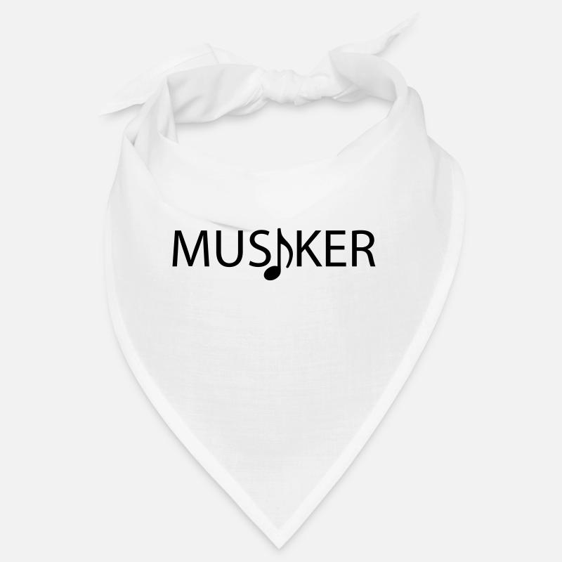 Musiker Logo mit Note Bandana