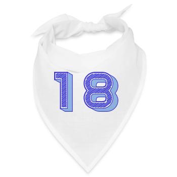 18. 18 JAHRE ALT. 18. JAHRESTAG. 18. GEBURTSTAG. - Bandana - Weiß - Vorne