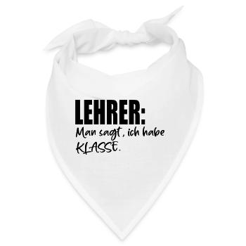 LEHRER SPRÜCHE MIT KLASSE - Bandana - Weiß - Vorne