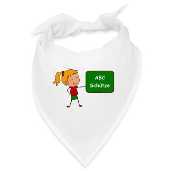 Einschulung ABC Schütze - Bandana - Weiß - Vorne