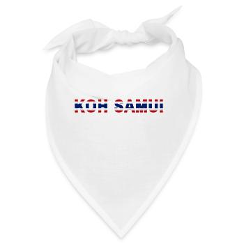 Koh Samui Thailand Flagge T-Shirt minimalistisch - Bandana - Weiß - Vorne