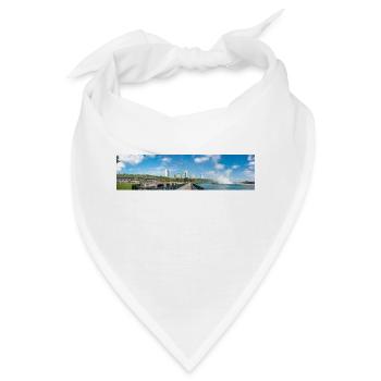 Die Skyline von Niagara City und das Panorama der Niagarafälle - Bandana - Weiß - Vorne