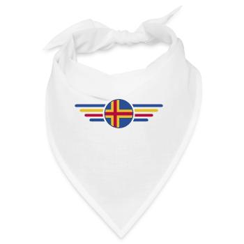 Ich liebe Åland, Eleganz Stil Design T-Shirt - Bandana - Weiß - Vorne
