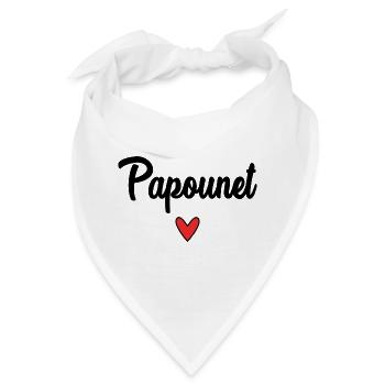 PAPOUNET. PAPA. VATERTAG. FROHER VATERTAG - Bandana - Weiß - Vorne