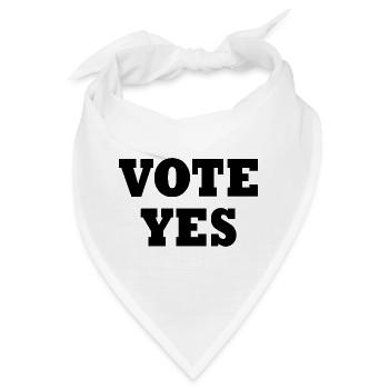 Vote yes - Bandana - Weiß - Vorne