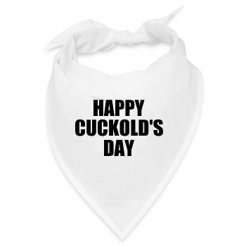 happy cuckold's day - cuckold - Bandana - Weiß - Vorne
