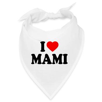 I love mami - Bandana - Weiß - Vorne