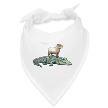 Capy & Croc Dreamteam - Bandana - Weiß - Vorne