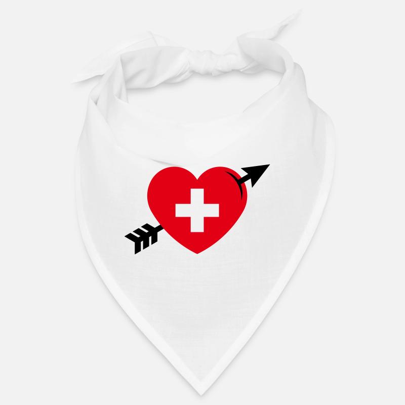 Herz Mit Schweizerkreuz Und Pfeil (Schweiz / 3C) Bandana