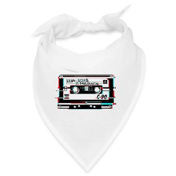 kassette glitch - Bandana - Weiß - Vorne