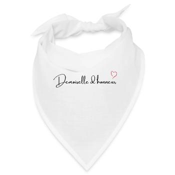 Rotes Herz Brautjungfer - Bandana - Weiß - Vorne