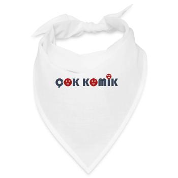 cok komik 3xsmiley grey red - Bandana - Weiß - Vorne