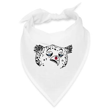 Eule und Marienkäfer - Bandana - Weiß - Vorne