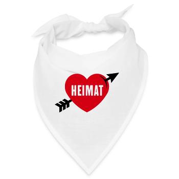 Heimatliebe (Heimat, Heimatland, Heimatstadt / 3C) - Bandana - Weiß - Vorne