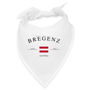Bregenz Österreich – Urlaub Souvenir & Geschenk - Bandana - Weiß - Vorne