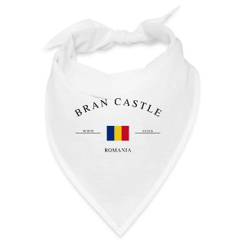 Bran Castle Rumänien – Urlaub Souvenir & Geschenk - Bandana - Weiß - Vorne