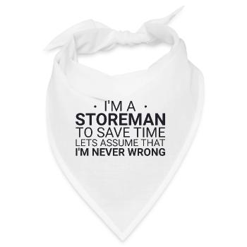 Storeman Never Wrong - Bandana - Weiß - Vorne