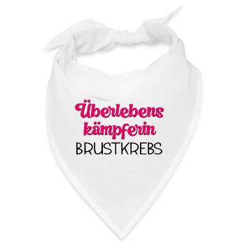 ÜBERLEBENSKÄMPFERIN BRUSTKREBS - Bandana - Weiß - Vorne