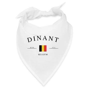 Dinant Belgien – Urlaub Souvenir & Geschenk - Bandana - Weiß - Vorne