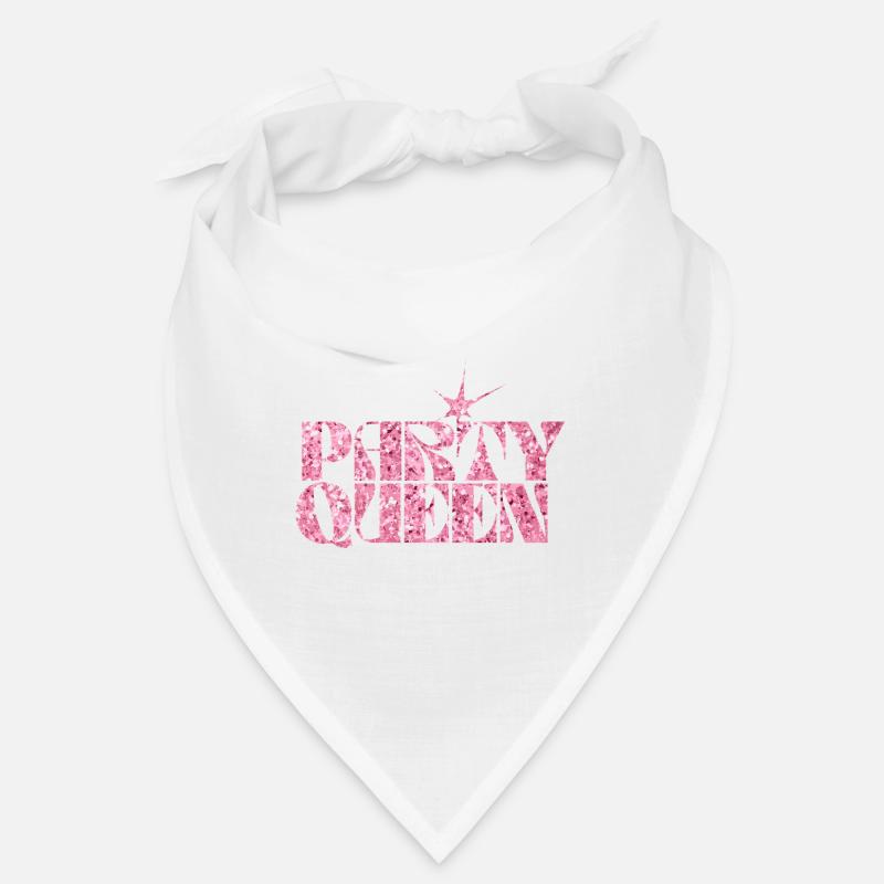 Party Queen Glitter Text Bandana