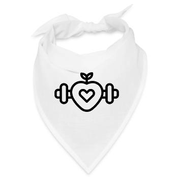 Gesunder Lebensstil - Bandana - Weiß - Vorne