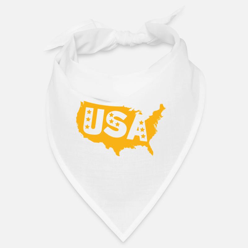 USA Map Emblem with Stars Bandana