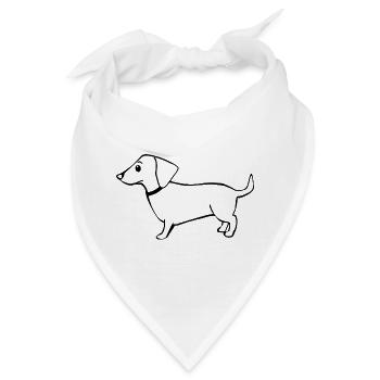 Dachshund - Bandana - Weiß - Vorne