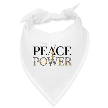 Frieden und Macht - Bandana - Weiß - Vorne