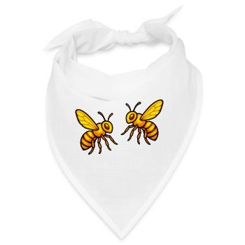 Leuchtende Honigbienen - Bandana - Weiß - Vorne